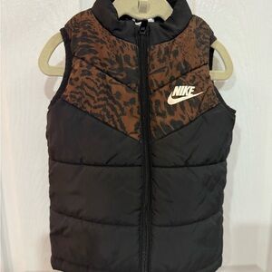 Nike Black and Brown Animal Print Vest 3T